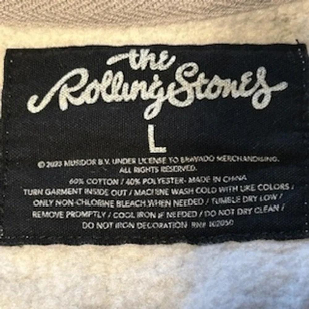 Rolling Stones Sweatshirt Graphic Band Tee Heather Gray‎ Crew Neck